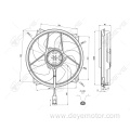 1253.A9 200W Electric radiator cooling fan for PEUGEOT